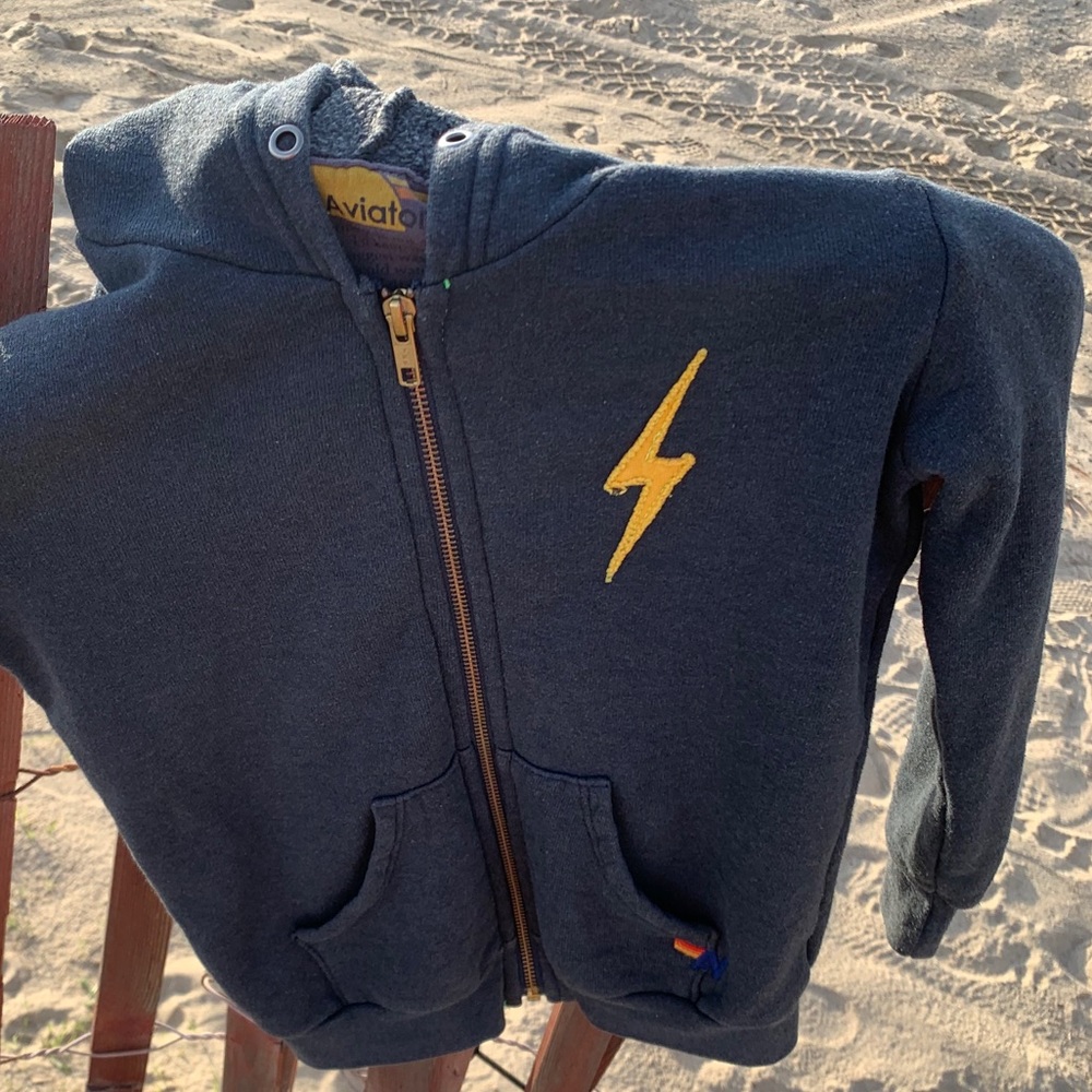 Aviator Nation Lightning Bolt Hoodie KIDS 8